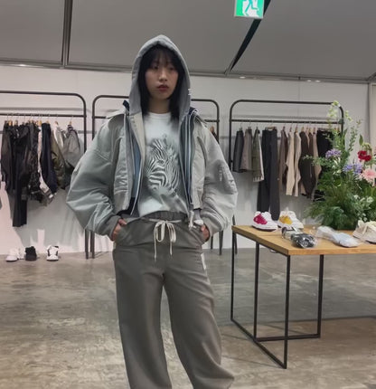 WOOLY TEXTURE EASY TROUSERS