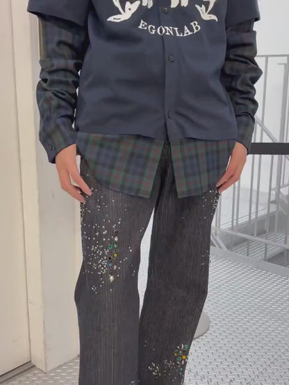 GA**XY PIQUE WORK TROUSERS