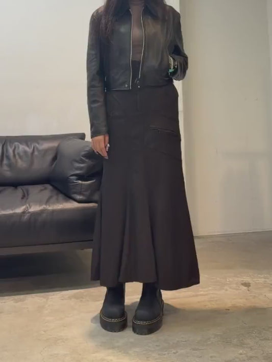 LEATHER SHORT ZIP JACKET