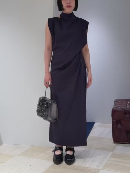 COTTON JERSEY ASYMMETRIC DRESS