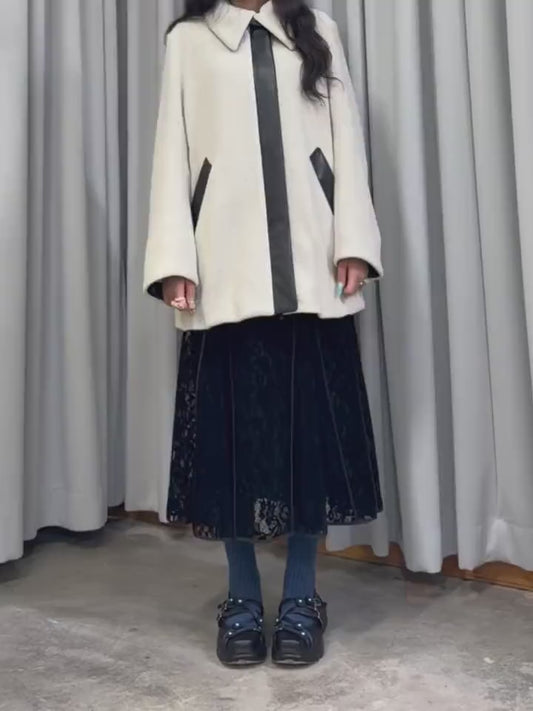 WOOL BOA COAT