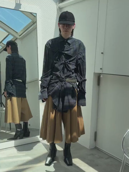 CHECK RIBBON SHIRT