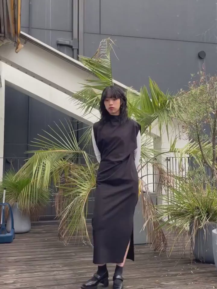 Mame Kurogouchi(マメ クロゴウチ)COTTON JERSEY ASYMMETRIC DRESS