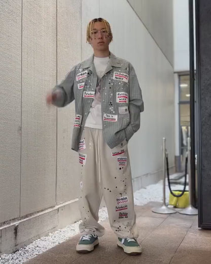 L/S CHECK SH w STICKER