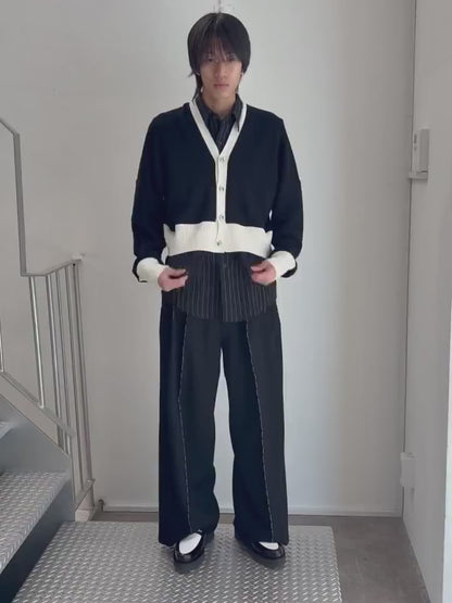 ”HAND STICH”DRESS WIDE SLACKS