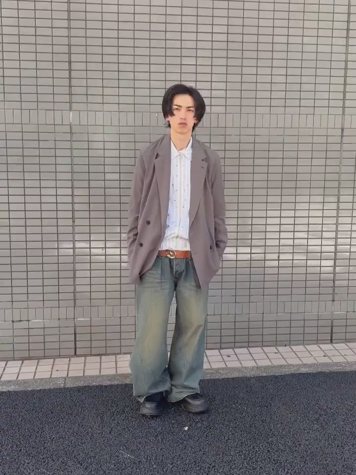 新品タグ付YOKE 24SS 3B STITCHED JACKET アクアグレイ YOKE(ヨーク) 2026SS WOOL WASHER TROPICAL DOUBLE BREASTED JACKET
