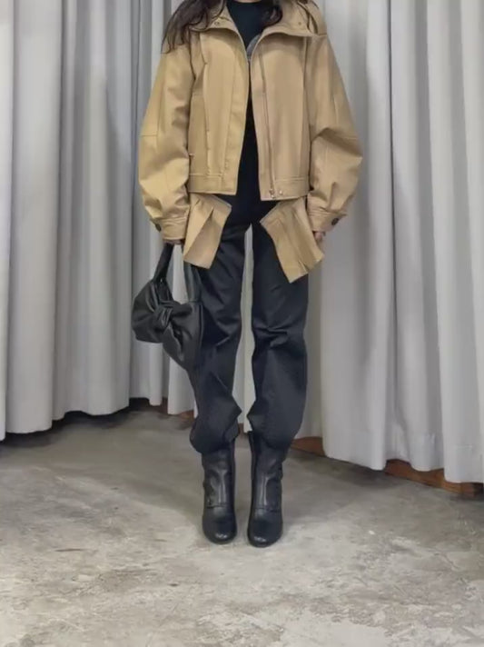 KILT-HEM ZIP BLOUSON