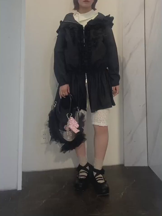 NYLON FRILLED MOUNTAIN PARKA