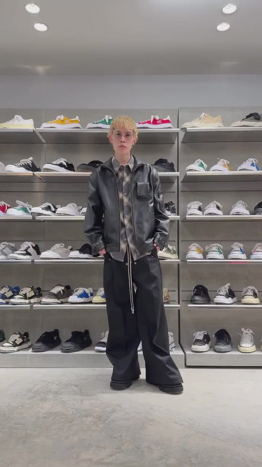 MILLITARY LEATHER FLIGHT JACKET