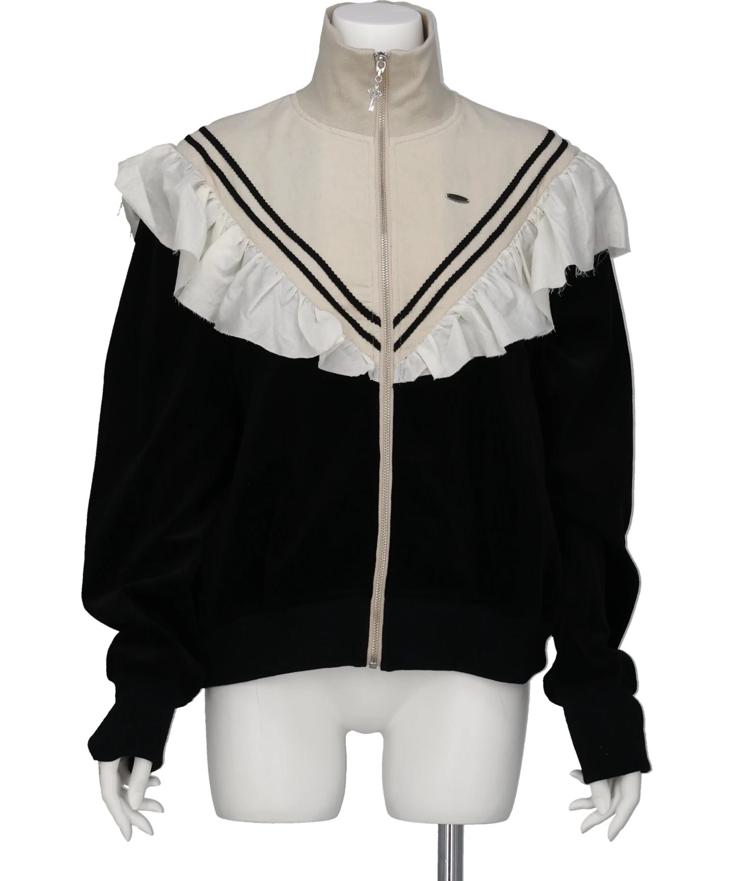 FRILL CORDUROY TRACK JACKET