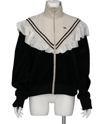 FRILL CORDUROY TRACK JACKET