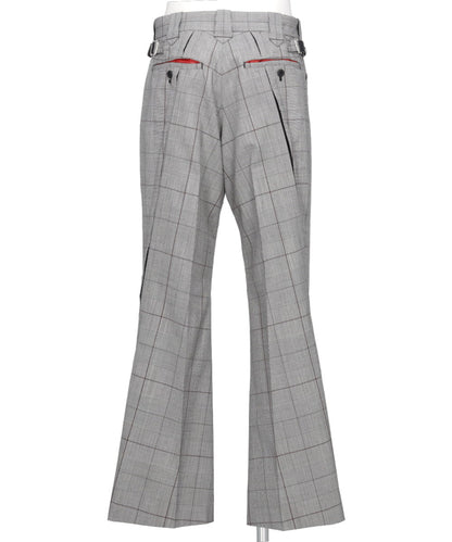 GLEN CHECK FLARED SLACKS