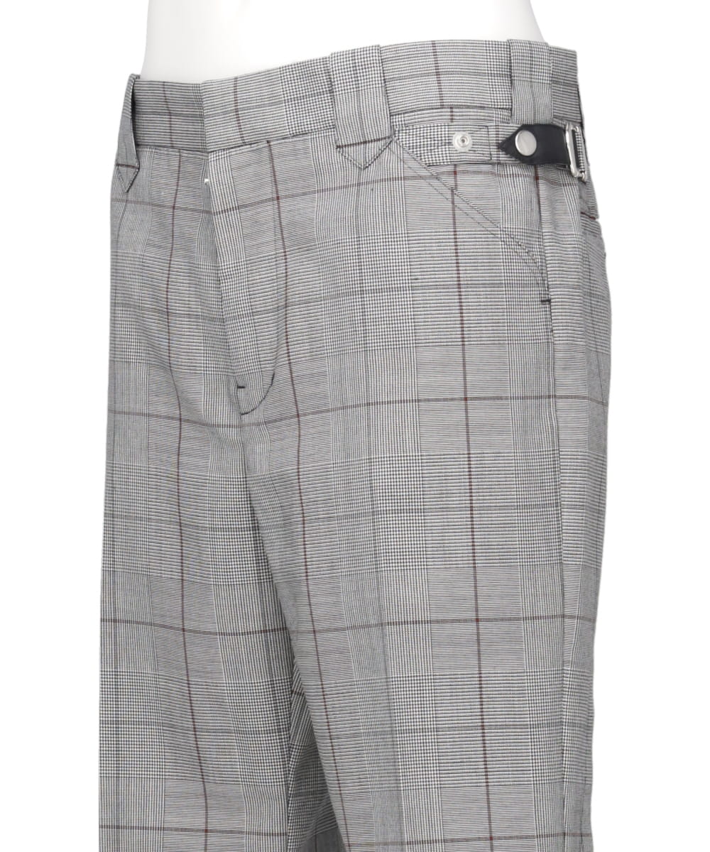 GLEN CHECK FLARED SLACKS