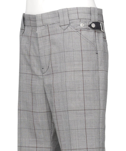 GLEN CHECK FLARED SLACKS
