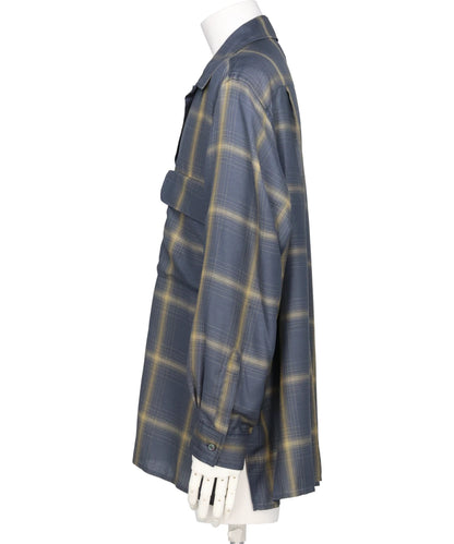 OMBRE PLAID WPOCKET SHIRT