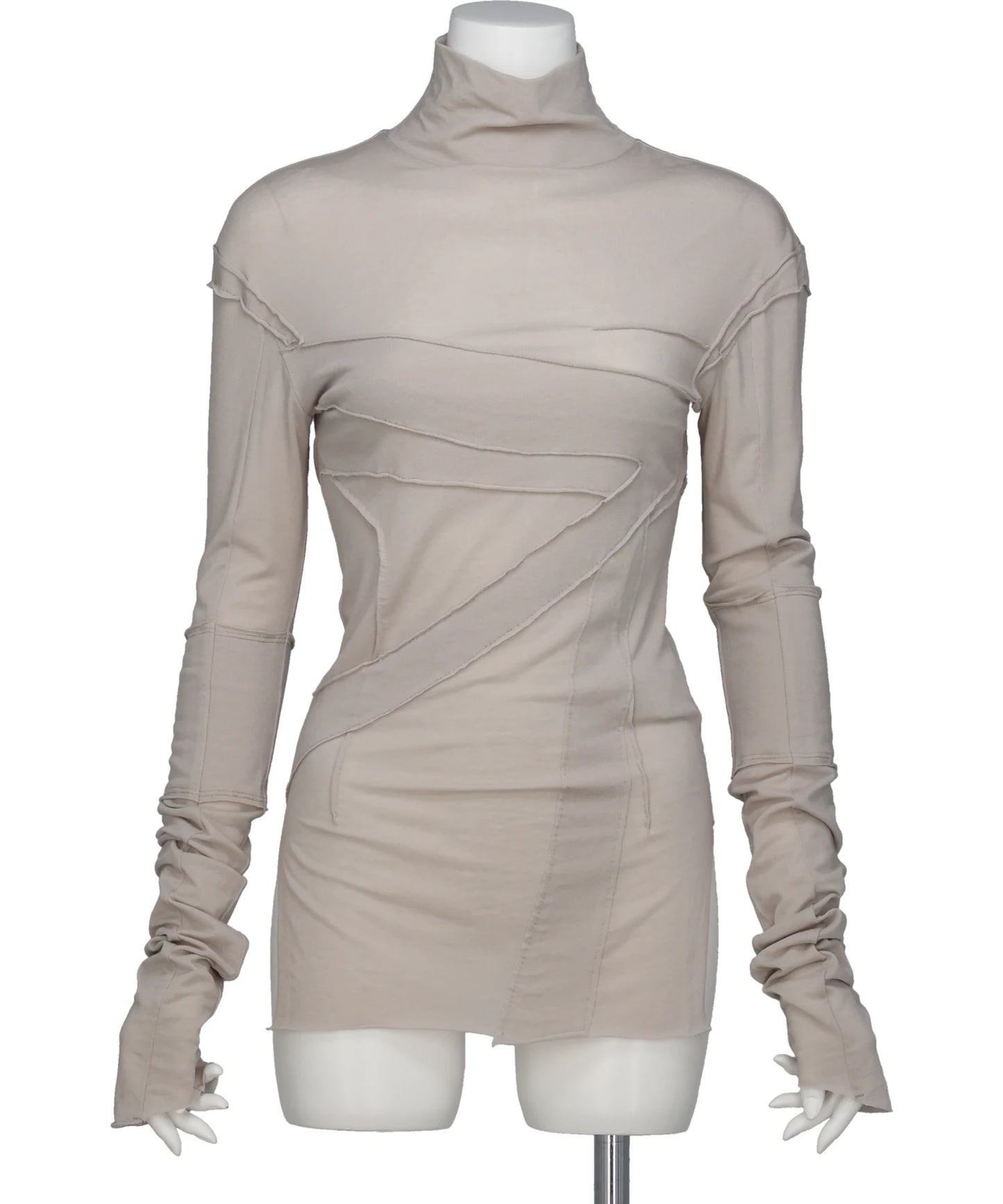 mukcyen(ムッシャン) GAUZE HIGH NECK TOP