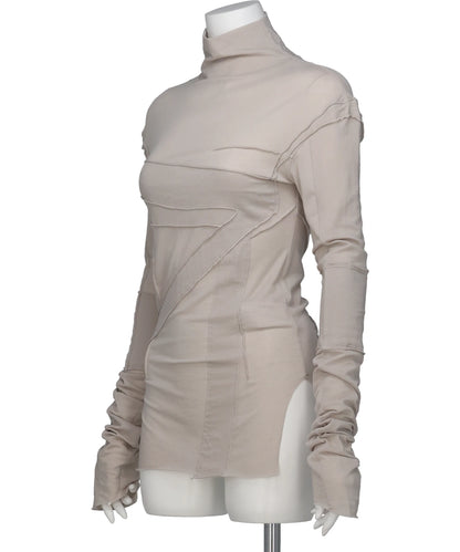 GAUZE HIGH NECK TOP