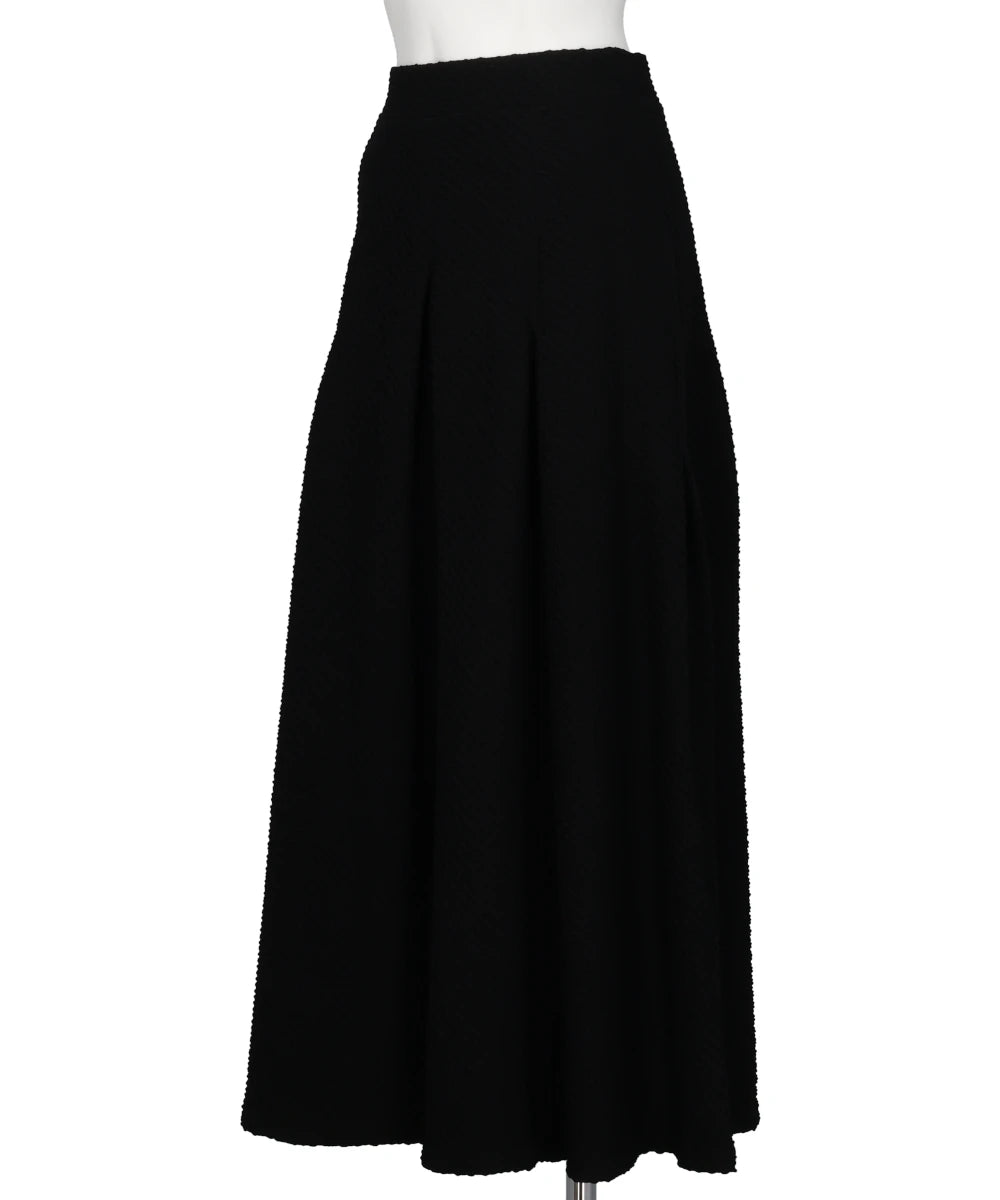 SHIRRING JERSEY JACQUARD FLARE SKIRT