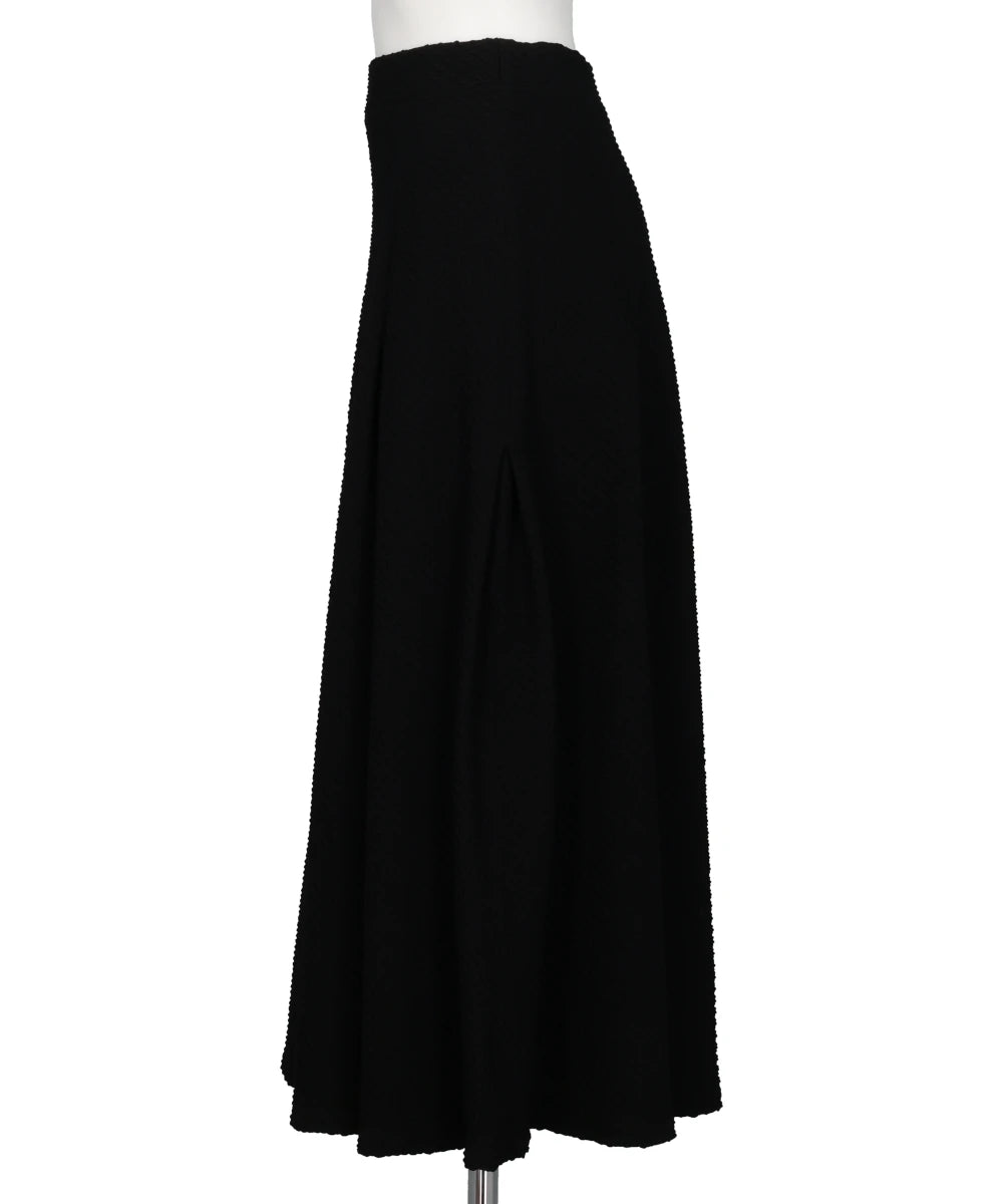 SHIRRING JERSEY JACQUARD FLARE SKIRT