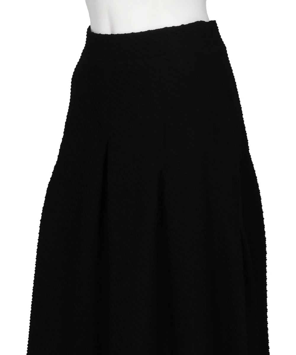 SHIRRING JERSEY JACQUARD FLARE SKIRT