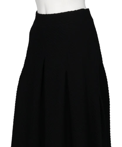 SHIRRING JERSEY JACQUARD FLARE SKIRT