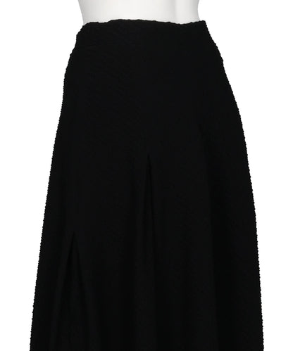 SHIRRING JERSEY JACQUARD FLARE SKIRT