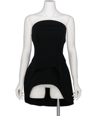 DOUBLE JERSEY ASYMMETRIC BUSTIER
