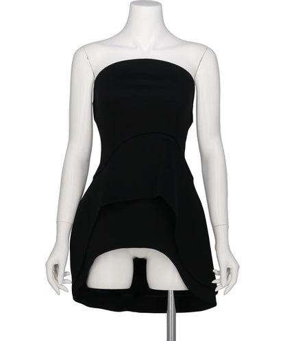 DOUBLE JERSEY ASYMMETRIC BUSTIER