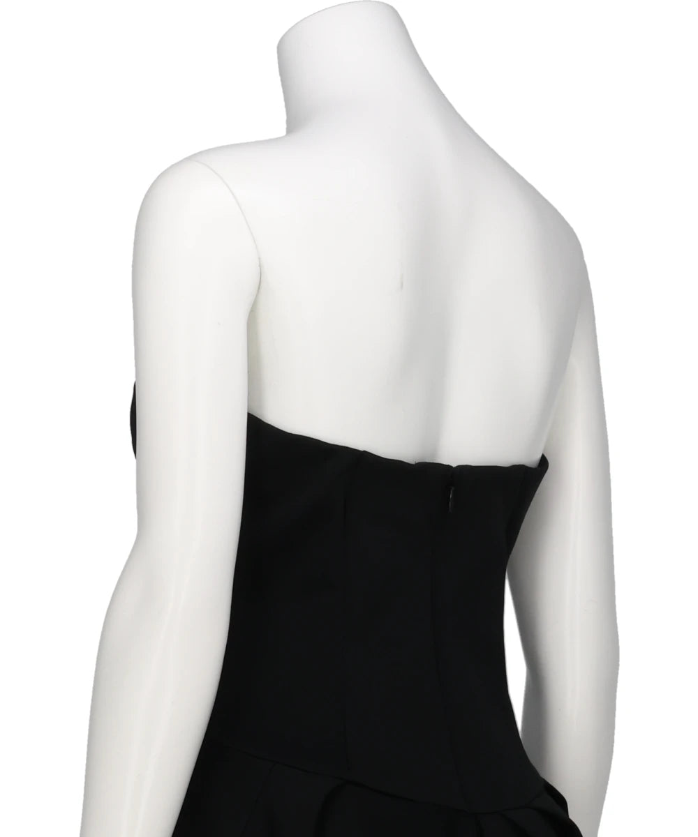 DOUBLE JERSEY ASYMMETRIC BUSTIER