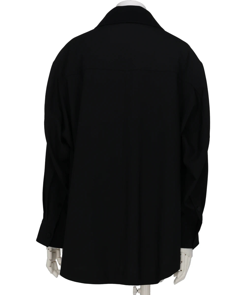 OVERSIZED SHIRT JACKET WITH REMOVABLE COLLAR