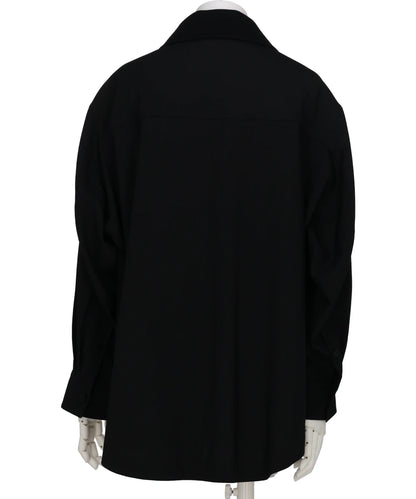 OVERSIZED SHIRT JACKET WITH REMOVABLE COLLAR