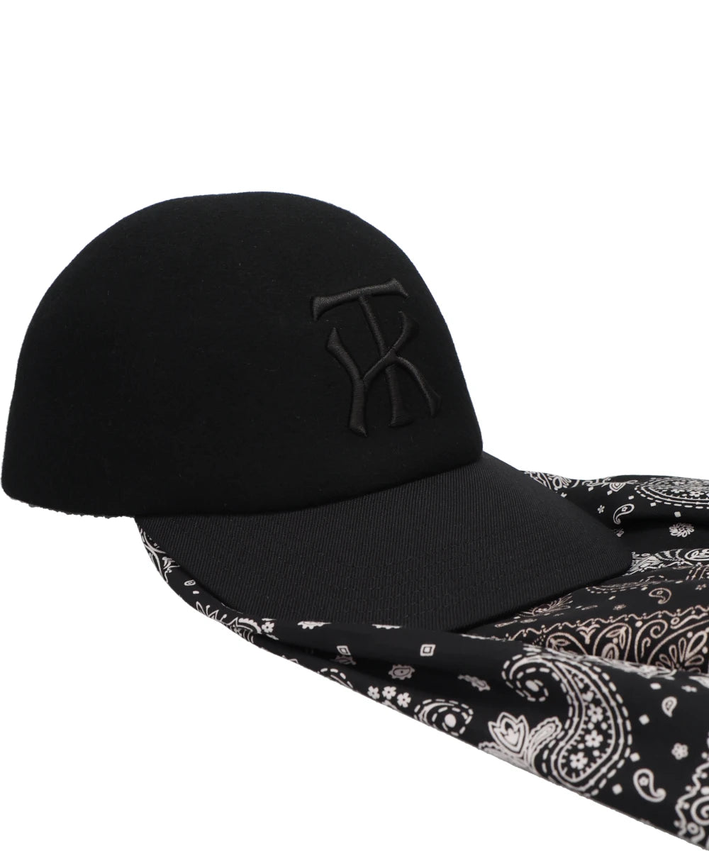 MERINO WOOL FELT DETACHABLE SCARF BB CAP