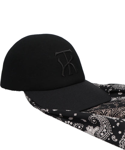 MERINO WOOL FELT DETACHABLE SCARF BB CAP
