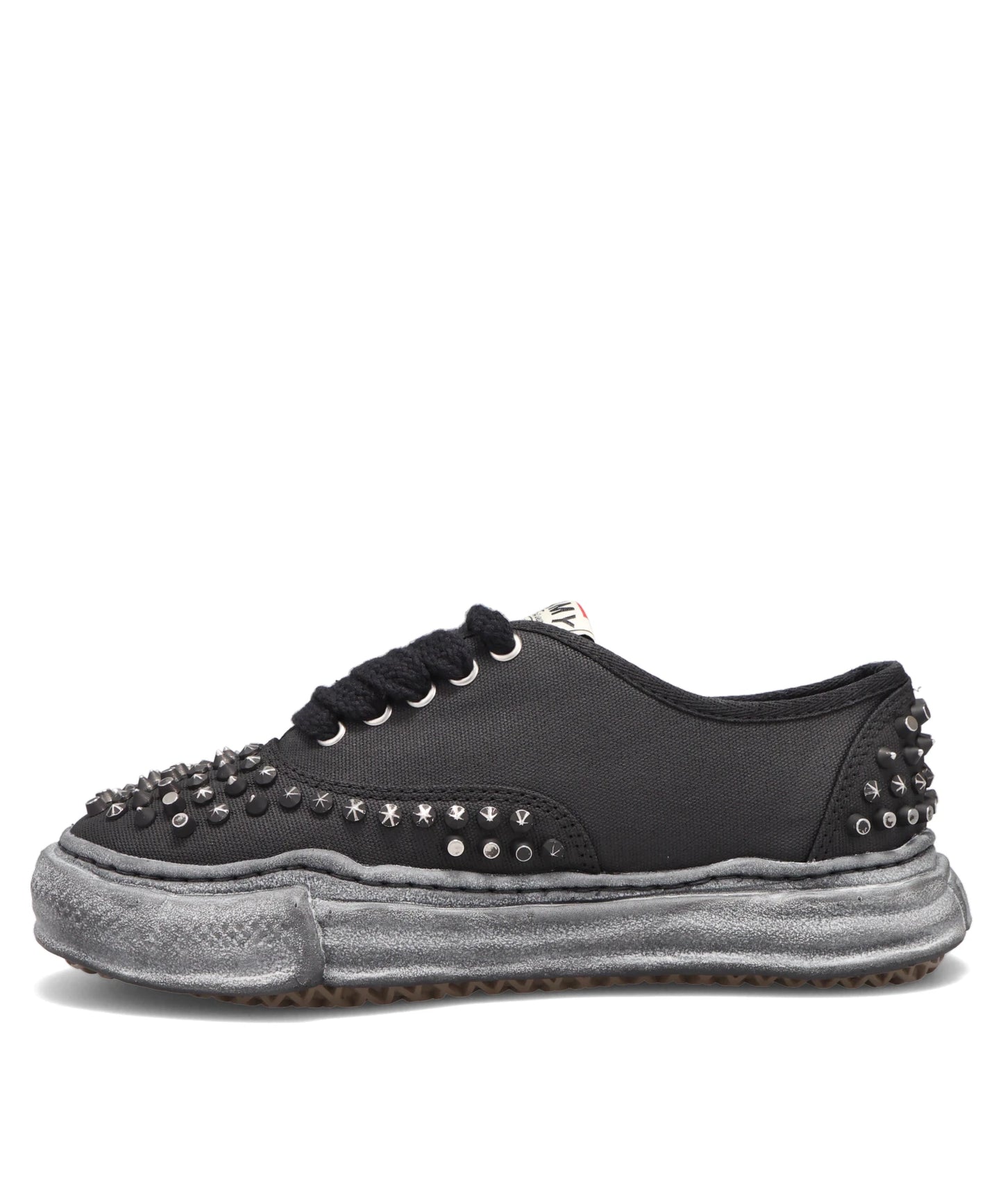 BAKER/ORIGINAL SOLE STUDDED PAINT CANVAS LOW-TOP SNEAKER