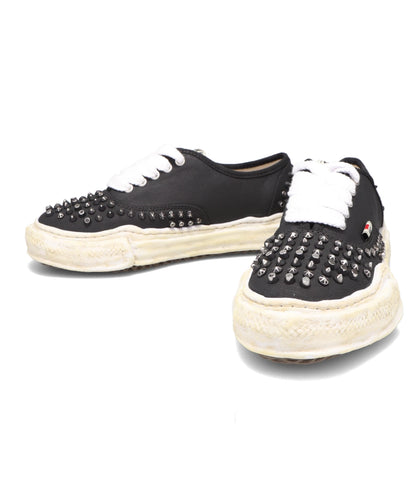 BAKER/ORIGINAL SOLE STUDDED PAINT CANVAS LOW-TOP SNEAKER