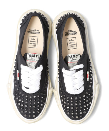 BAKER/ORIGINAL SOLE STUDDED PAINT CANVAS LOW-TOP SNEAKER