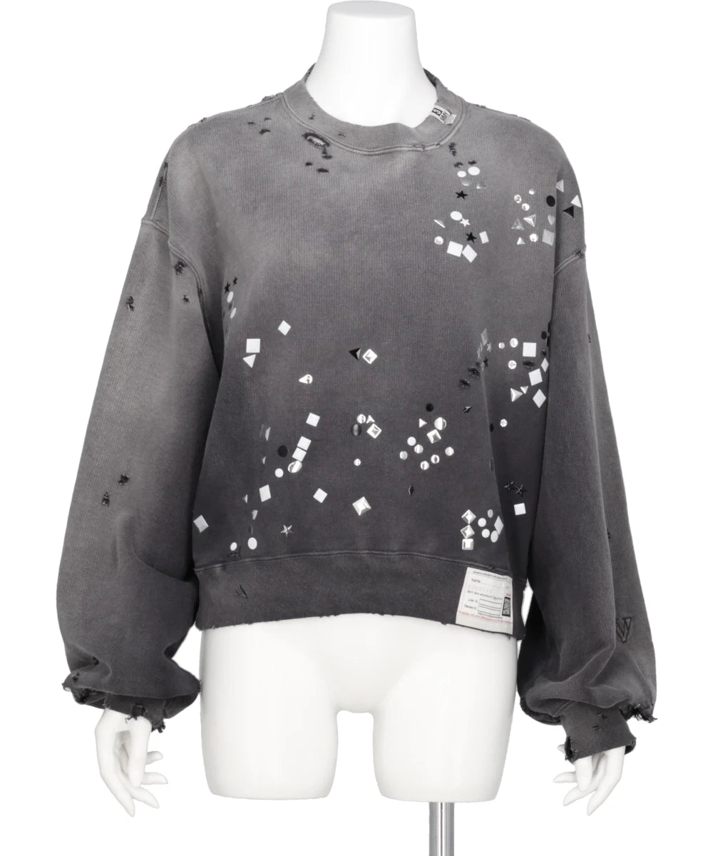 EMBELLISHED SUN FADED PULLOVER