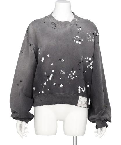 EMBELLISHED SUN FADED PULLOVER