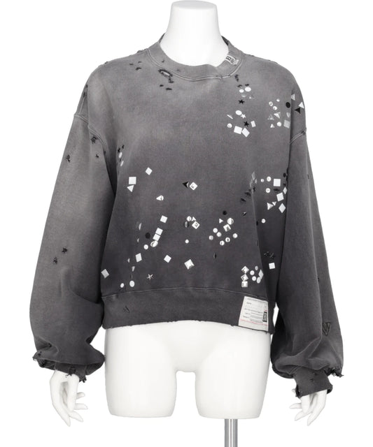 EMBELLISHED SUN FADED PULLOVER