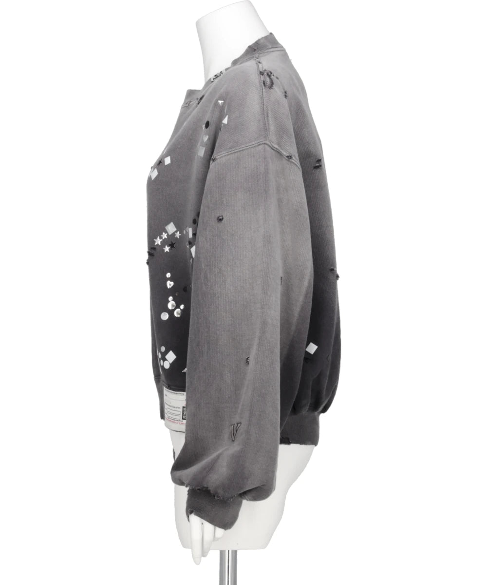 EMBELLISHED SUN FADED PULLOVER