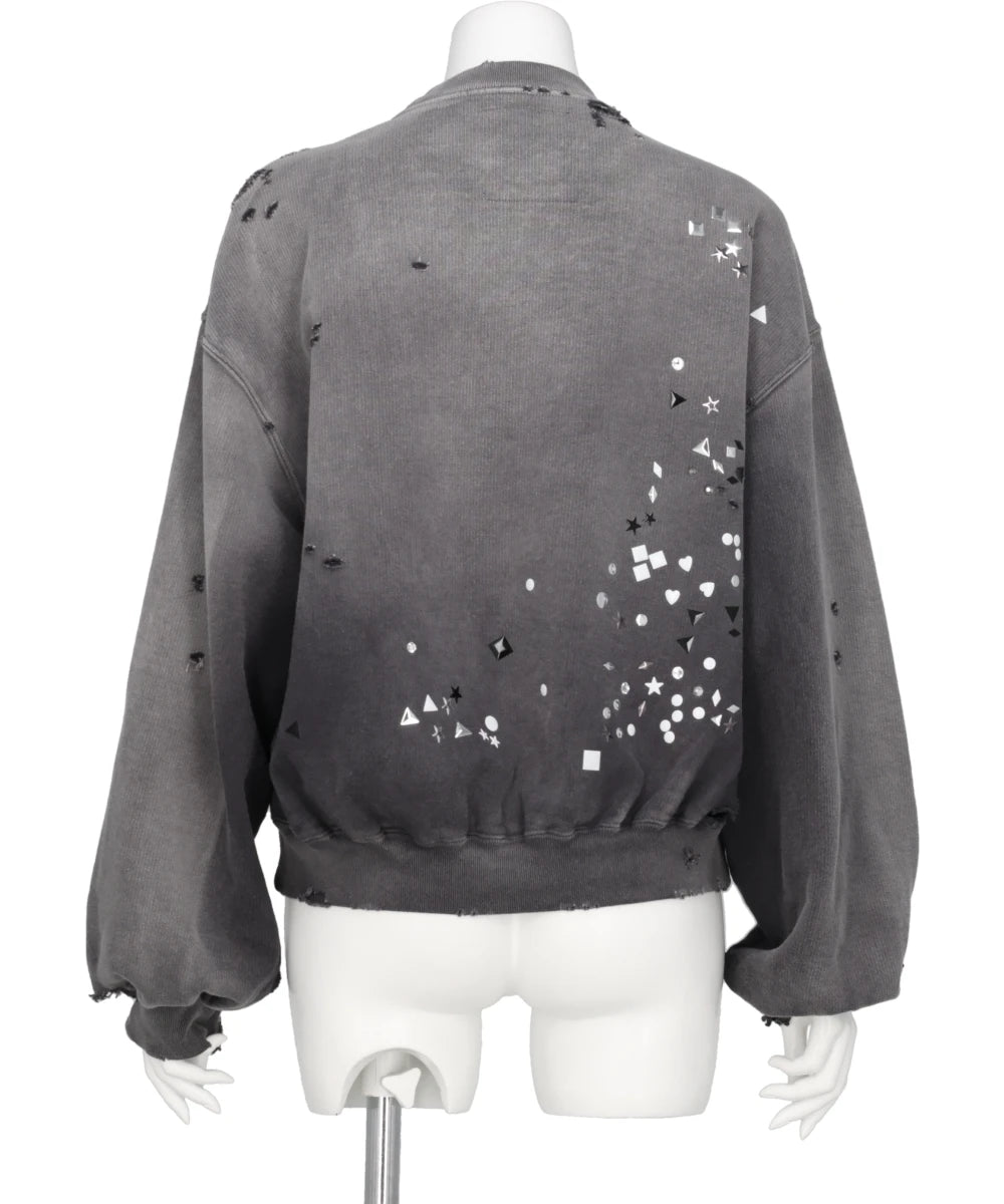 EMBELLISHED SUN FADED PULLOVER