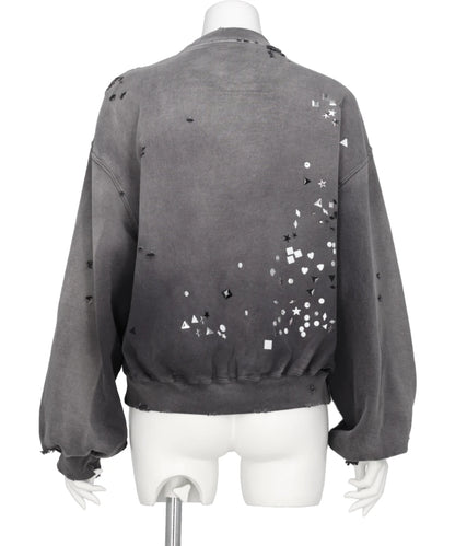 EMBELLISHED SUN FADED PULLOVER