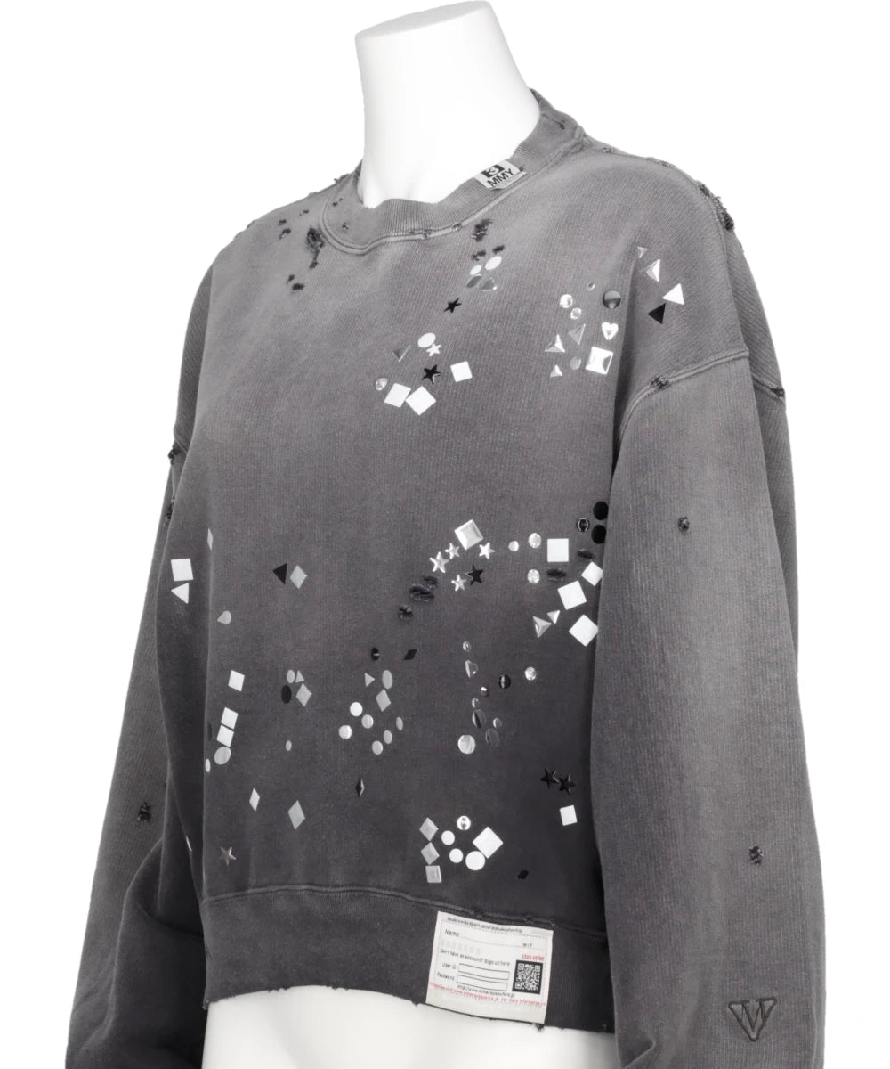 EMBELLISHED SUN FADED PULLOVER