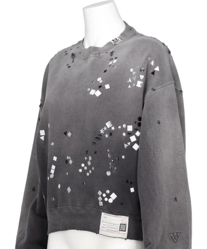 EMBELLISHED SUN FADED PULLOVER
