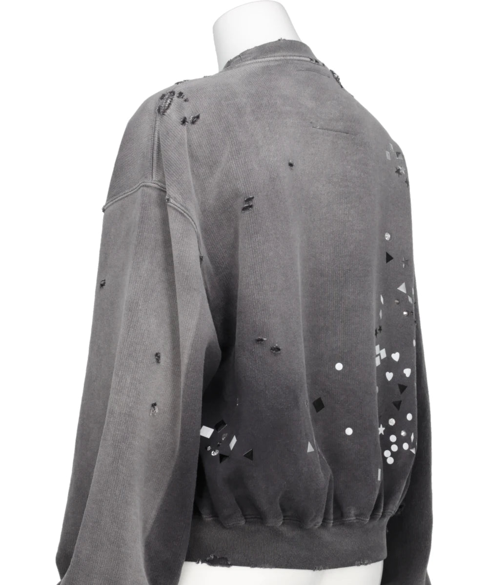EMBELLISHED SUN FADED PULLOVER
