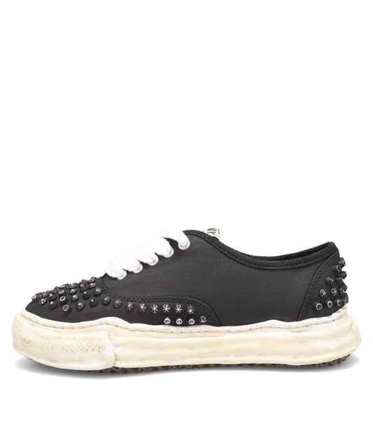 BAKER/ORIGINAL SOLE STUDDED PAINT CANVAS LOW-TOP SNEAKER