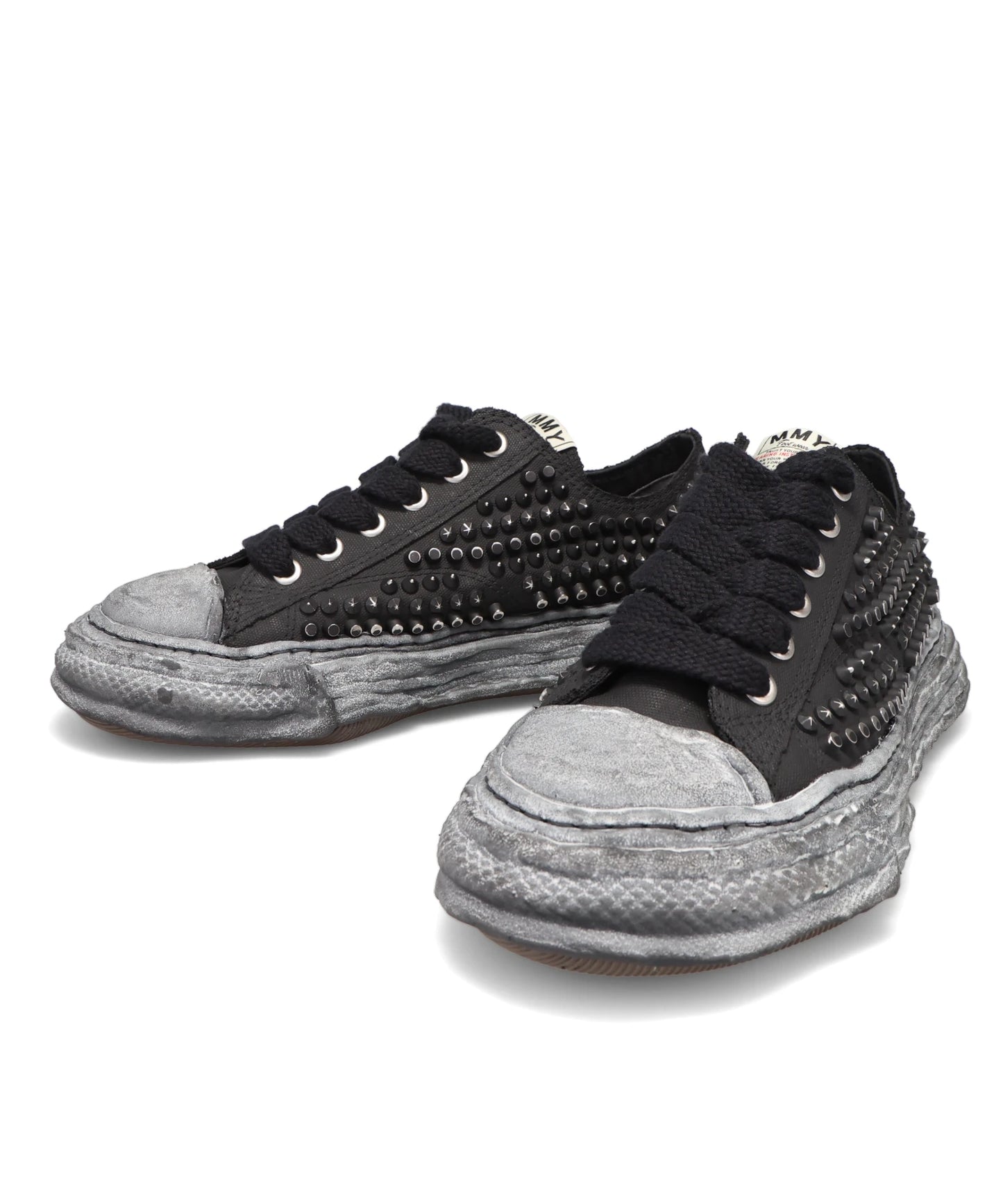 PETERSON 23/ORIGINAL SOLE STUDDED PAINT CANVAS LOW-TOP SNEAKER