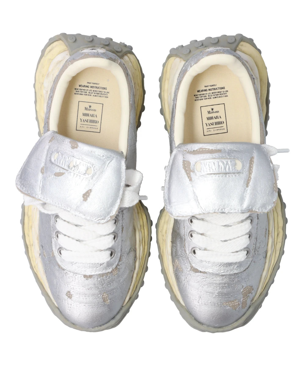 SCOTT/ORIGINAL SOLE TORN FILM ATTACHED CANVAS LOW-TOP SNEAKER