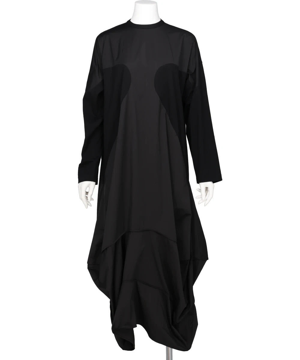 STRETCH TAFFETA SILHOUETTE DOCKING DRESS