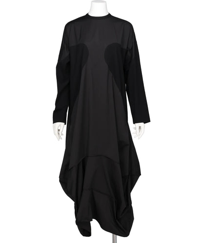 STRETCH TAFFETA SILHOUETTE DOCKING DRESS